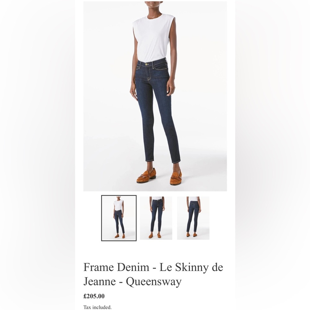 Frame Denim Dark Blue Skinny Jeans